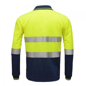 Reflective Safety Polo Shirt Long Sleeve